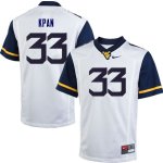 Men's West Virginia Mountaineers NCAA #33 T.J. Kpan White Authentic Nike Stitched College Football Jersey SX15J54LY